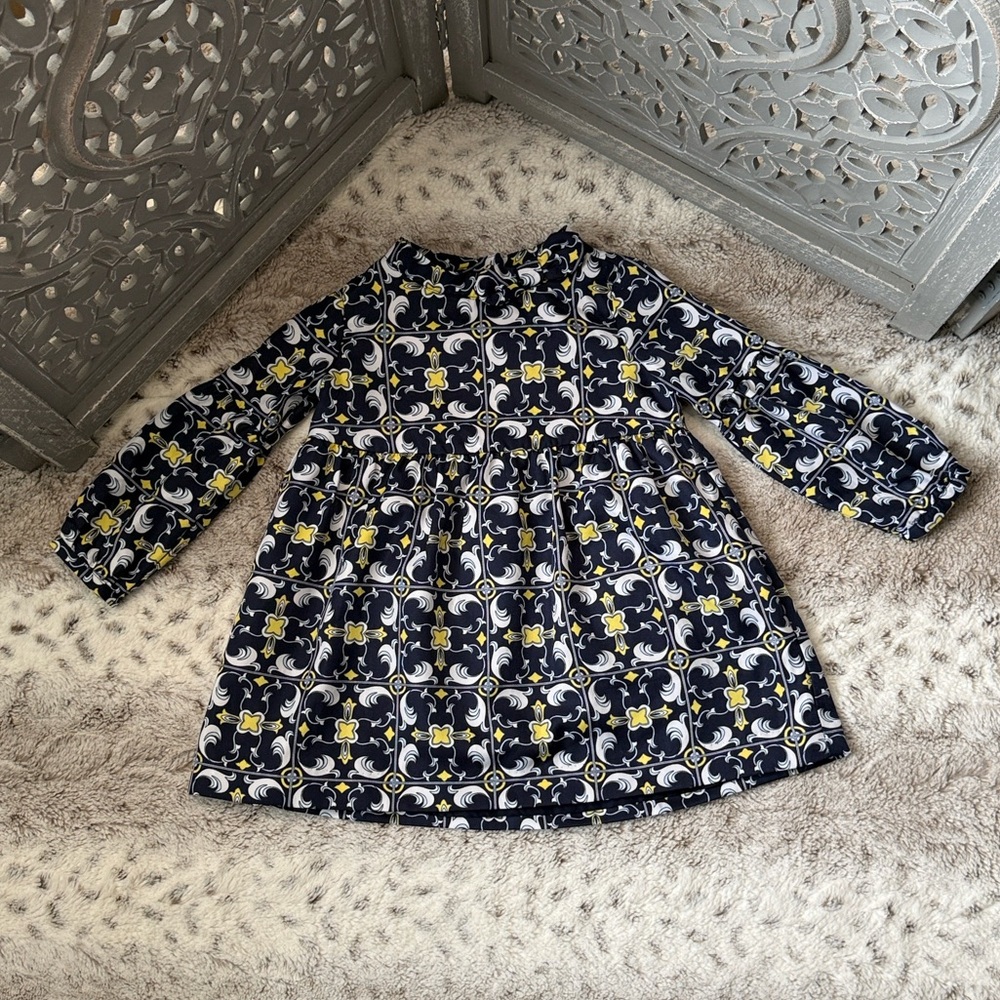 Janie and Jack blue boho dress girls 2T bow old money formal party girlhoodcore